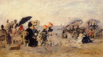 尤金 佈丹 Trouville, Beach Scene 尤金 佈丹 Trouville, Beach Scene